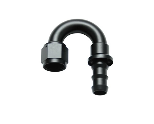 Clamps and Fittings - Push-on Style Hose End Fittings - Female AN 180-degrees
